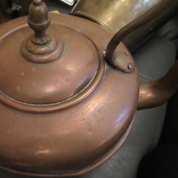 antique copper tea pot