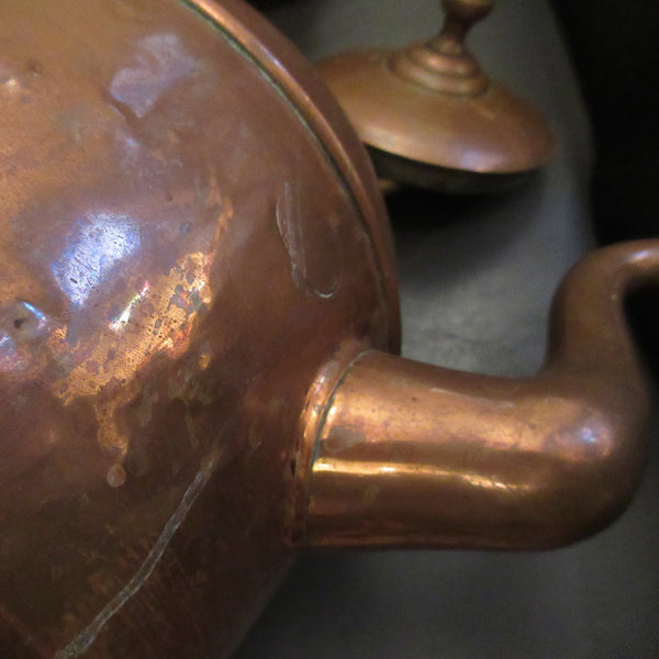 antique copper tea pot
