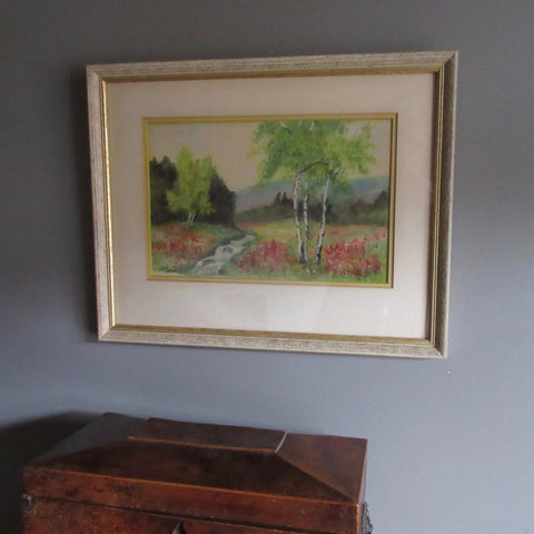 Vintage Water Colour Rural Ontario