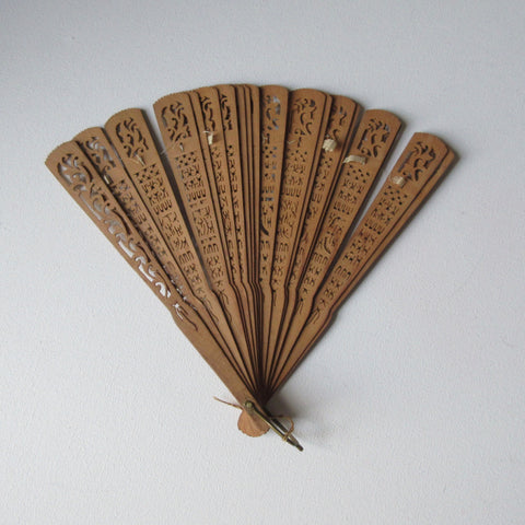 Antique Chinese sandalwood fan