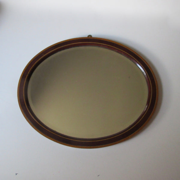 Edwardian Oval Inlaid Mirror
