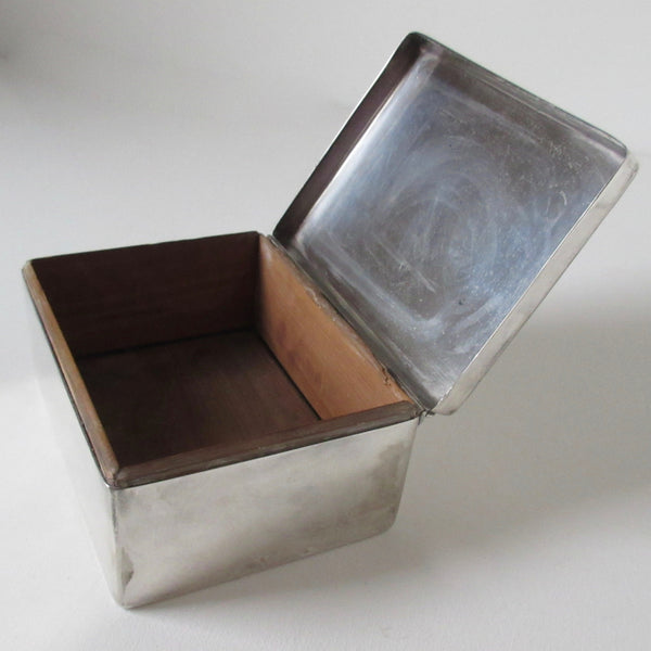Silver Plate Jewelry Storage Box