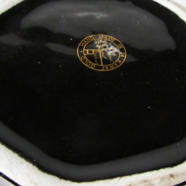 Black Porcelain Lidded Dish