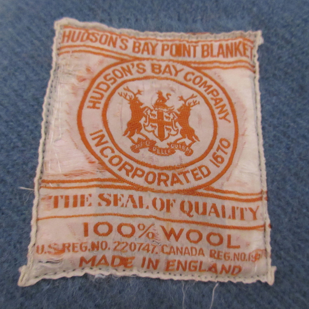 Vintage Hudson's Bay Wool Point Blanket Blue – my frugal father