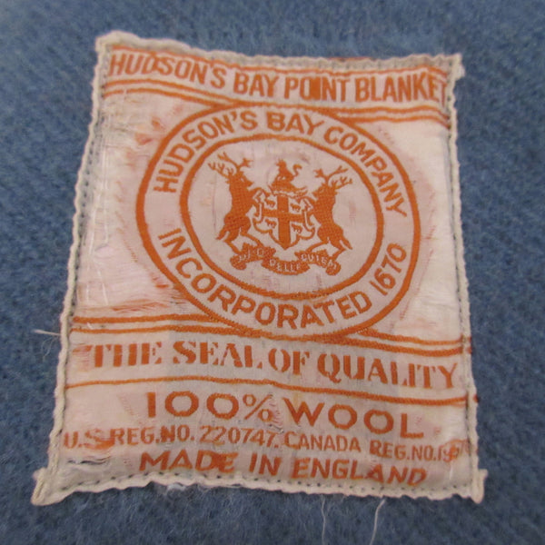 Vintage Wool Point Blanket Blue
