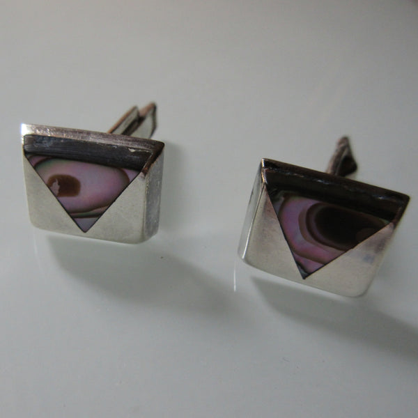 Silver Mother of Pearl Cuff Links