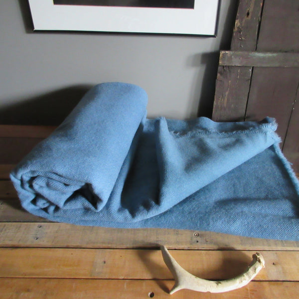 Vintage Hudson's Bay Wool Point Blanket Blue