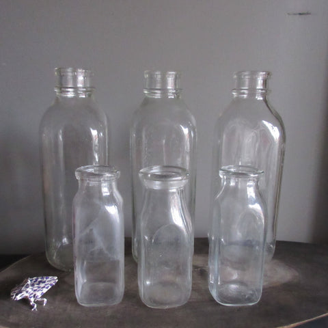 Vintage Glass Bottles Milk Bottles