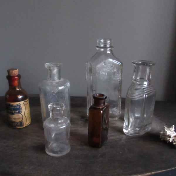 Glass Bottles Medicine and Extracts