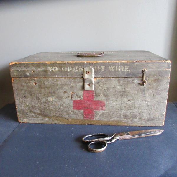 Military issue wooden Storage box