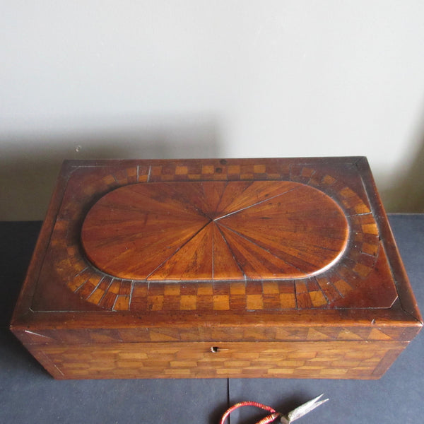 19th Century Inlaid Marquetry Wooden Box