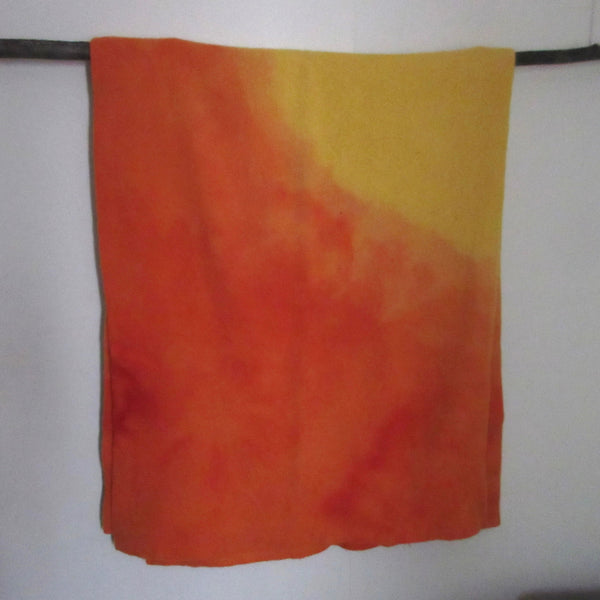 Vintage Over dyed Wool Blanket Yellow ~Orange