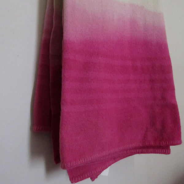 Vintage Dip Dyed Wool Blanket - Pinkish