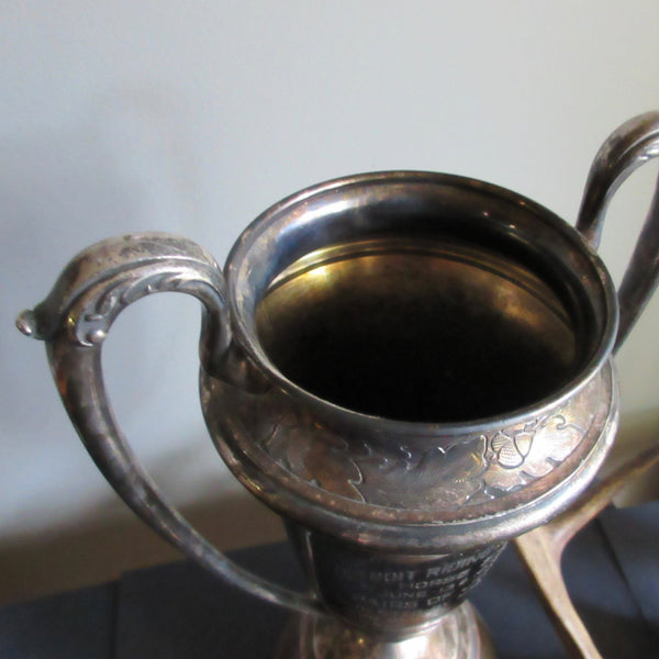 Horse Show Detroit Riding & Hunting Club Trophy Loving Cup c.1924 Silver Plate