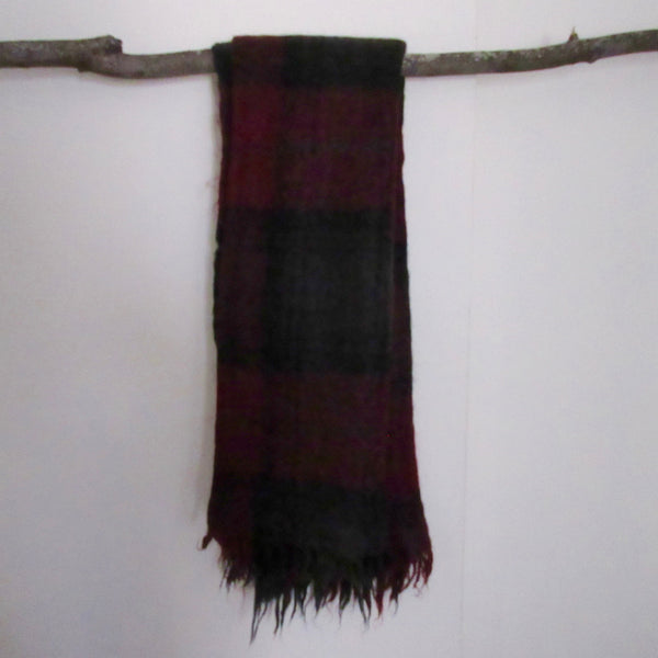 Vintage Over Dyed Mohair and Wool Throw