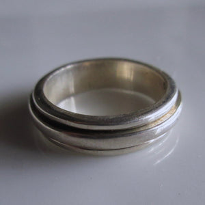 Vintage Swivel Band Sterling Silver Ring