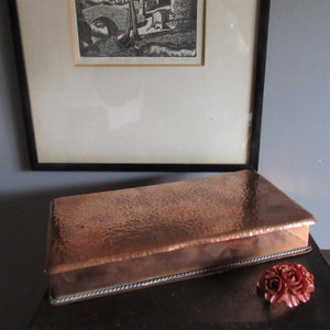 Mid Century Hammered Copper Box