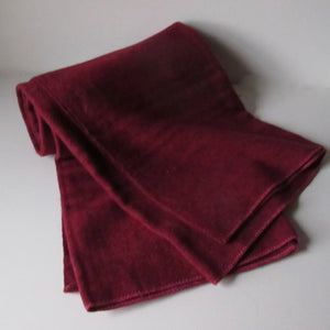 Vintage Wool Over Dyed Blanket Red Wine