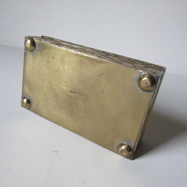 Brass Box Early 20th Century Wood Lined