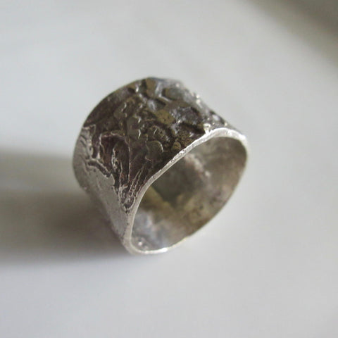 Sterling Silver Hand Cast Ring - Band