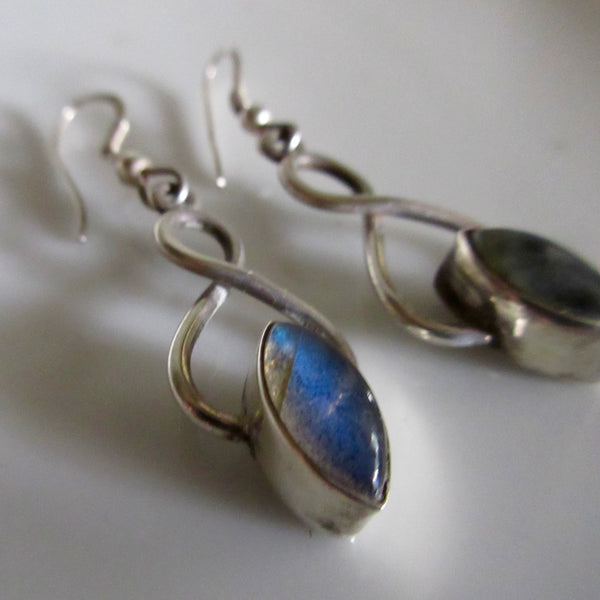 Sterling Silver Blue Moonstone earings