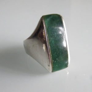 Vintage Jade & Sterling Silver Ring