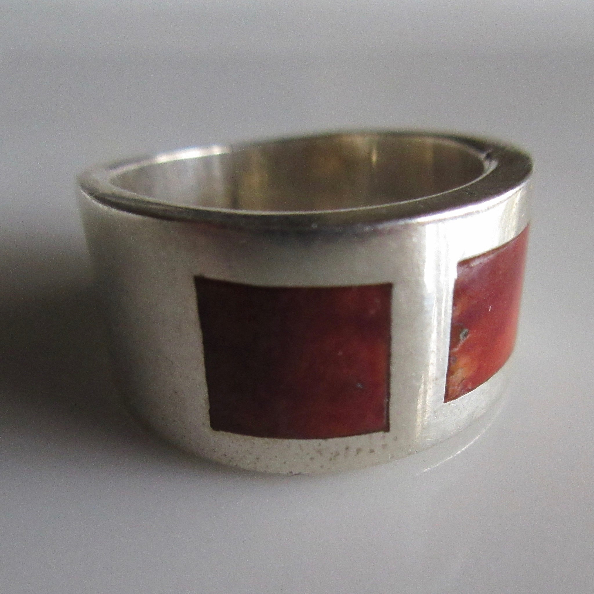 Sterling Silver & Red Jasper Stone Ring