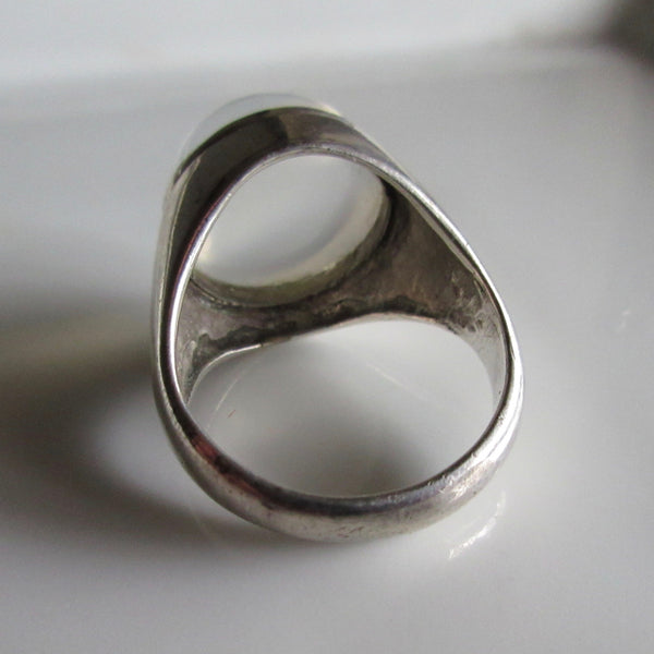 Moonstone & Sterling Silver Ring Large