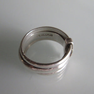 Vintage Sterling Silver 3 Band Ring