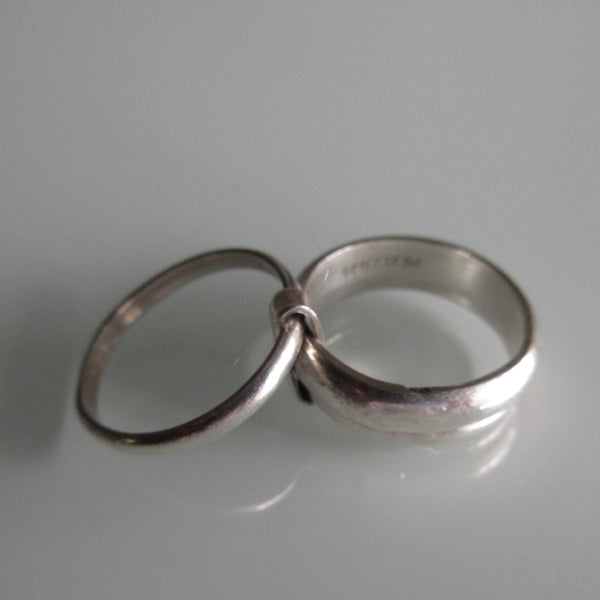 Vintage Sterling Silver 3 Band Ring