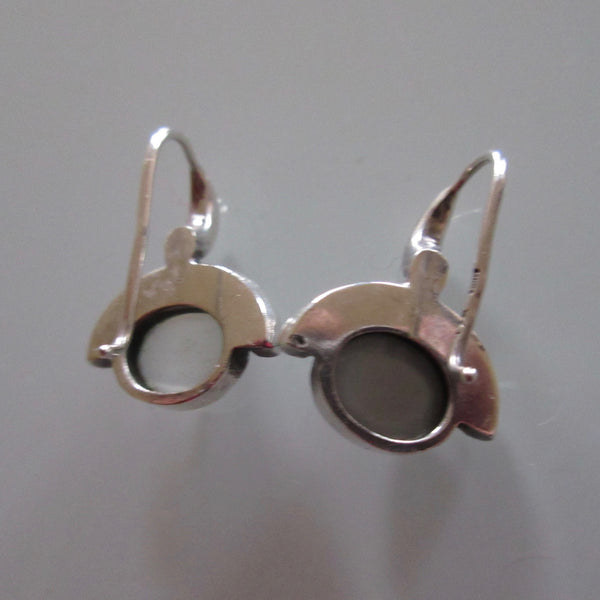 Post Modern Moonstone & Sterling Silver Earings