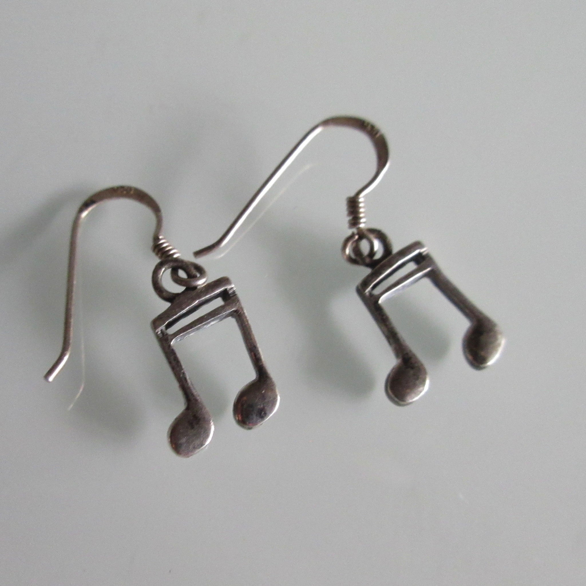 Sterling Silver Musical Note Earrings