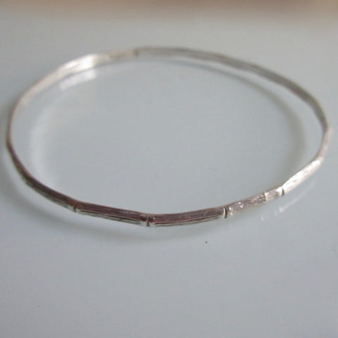 Vintage Sterling Silver Birk's Bangle Bamboo