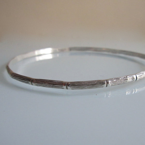 Vintage Sterling Silver Birk's Bangle Bamboo