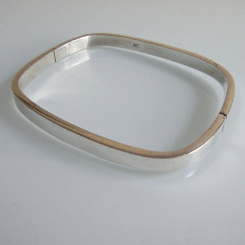 Vintage Sterling Silver Hinged Bangle