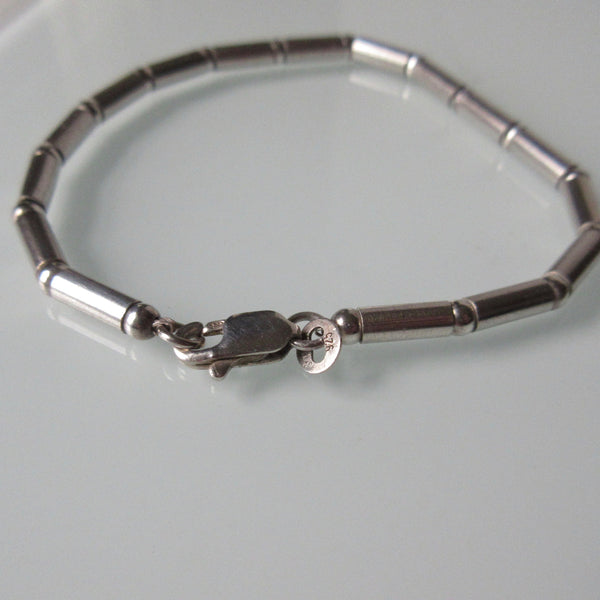 Vintage Sterling Silver Tube Bracelet