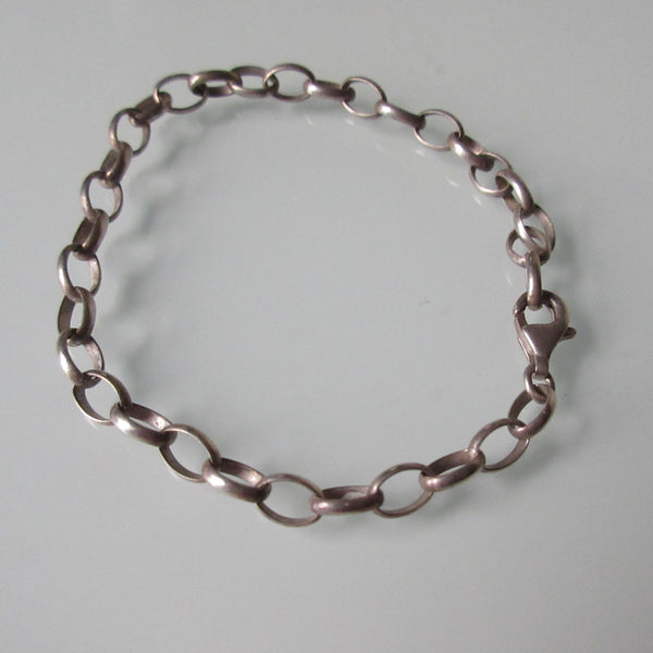 Vintage Sterling Silver Small Link Chain Bracelet