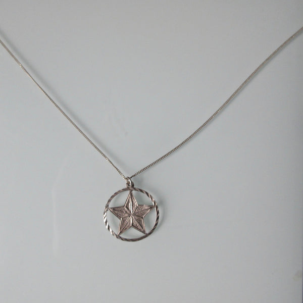 Vintage Sterling Silver Star of David Pendant & Chain