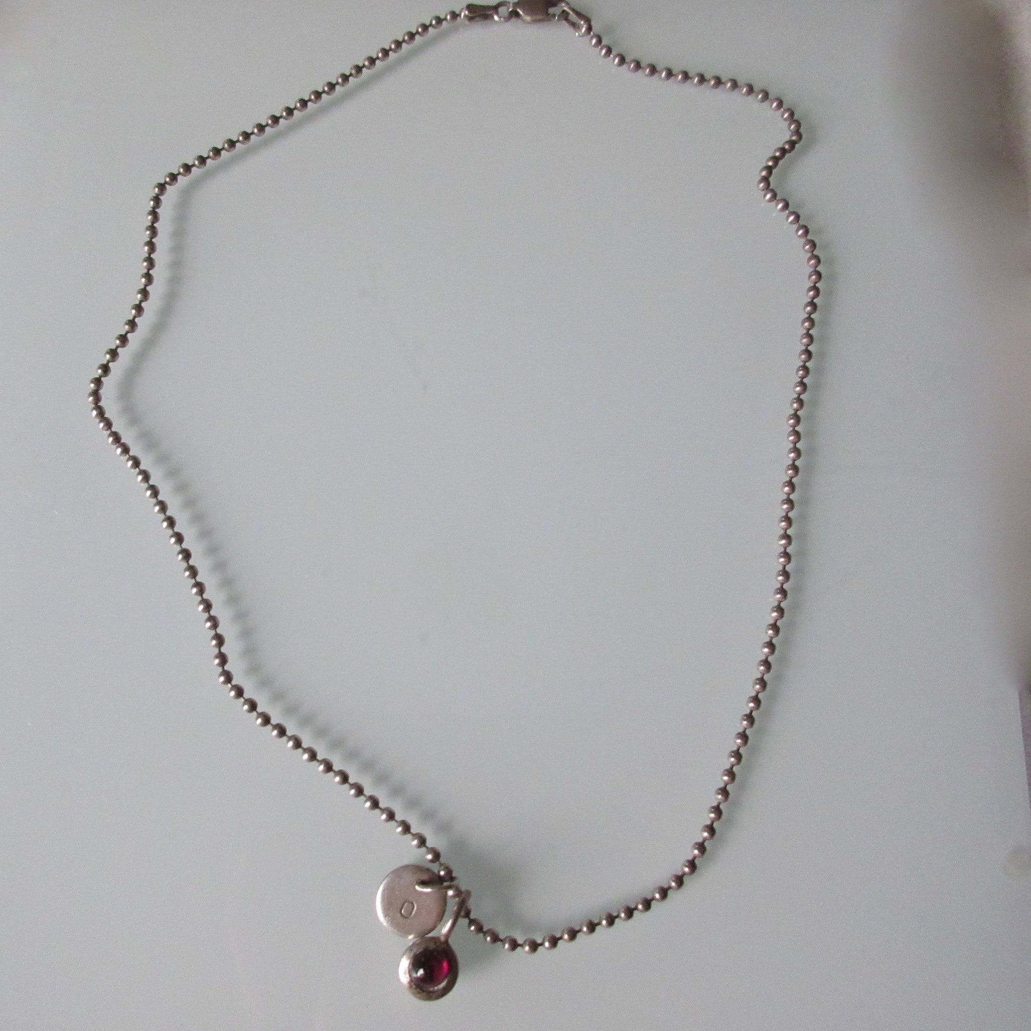 Moonstone Pendant  on Sterling Silver Chain 16"