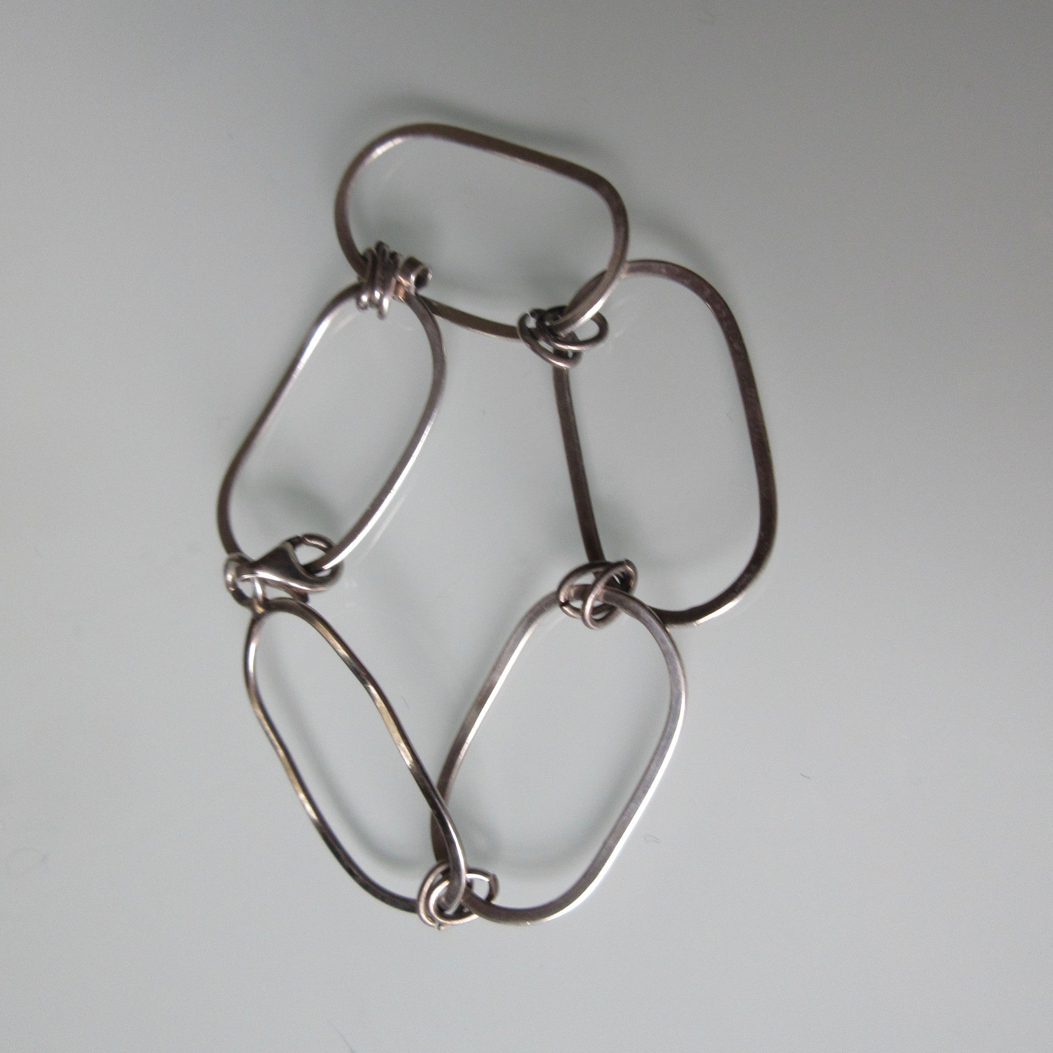 Large Oval Link Sterling Silver Bracelet