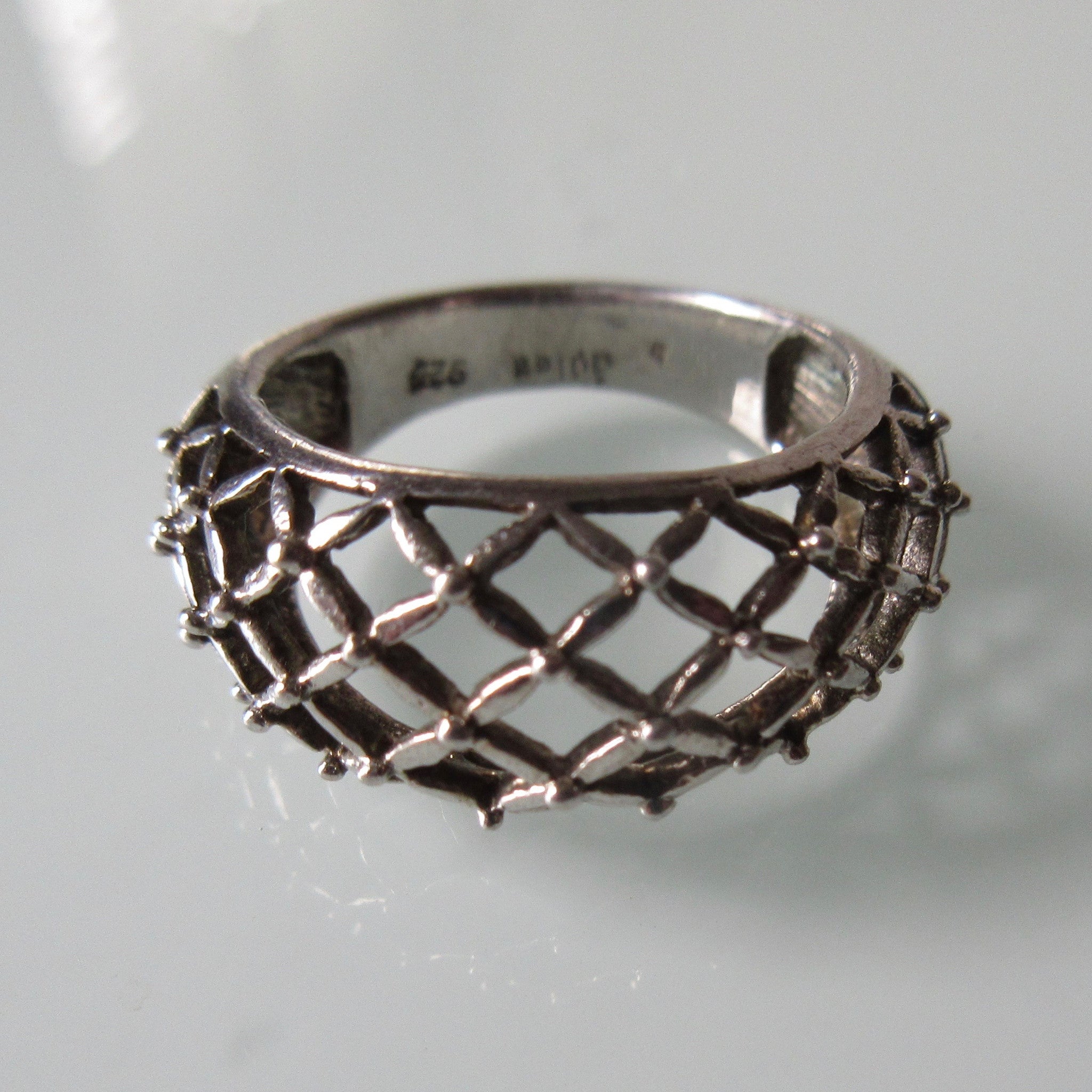 Sterling Silver Open Mesh Ring