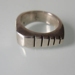 Contemporary Bar Sterling Silver Ring