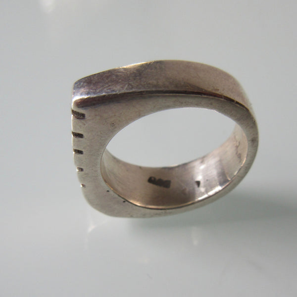 Contemporary Bar Sterling Silver Ring