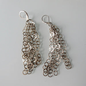 Circle Dangle Sterling Silver Earrings