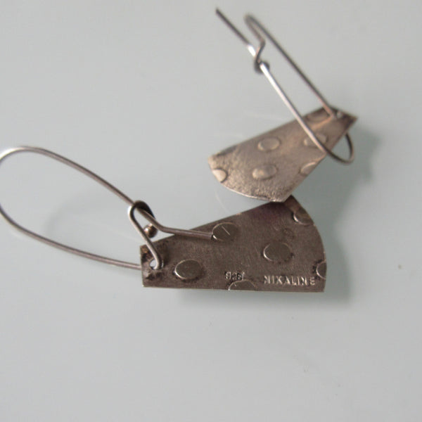 Vintage Enamel Sterling Silver Earrings