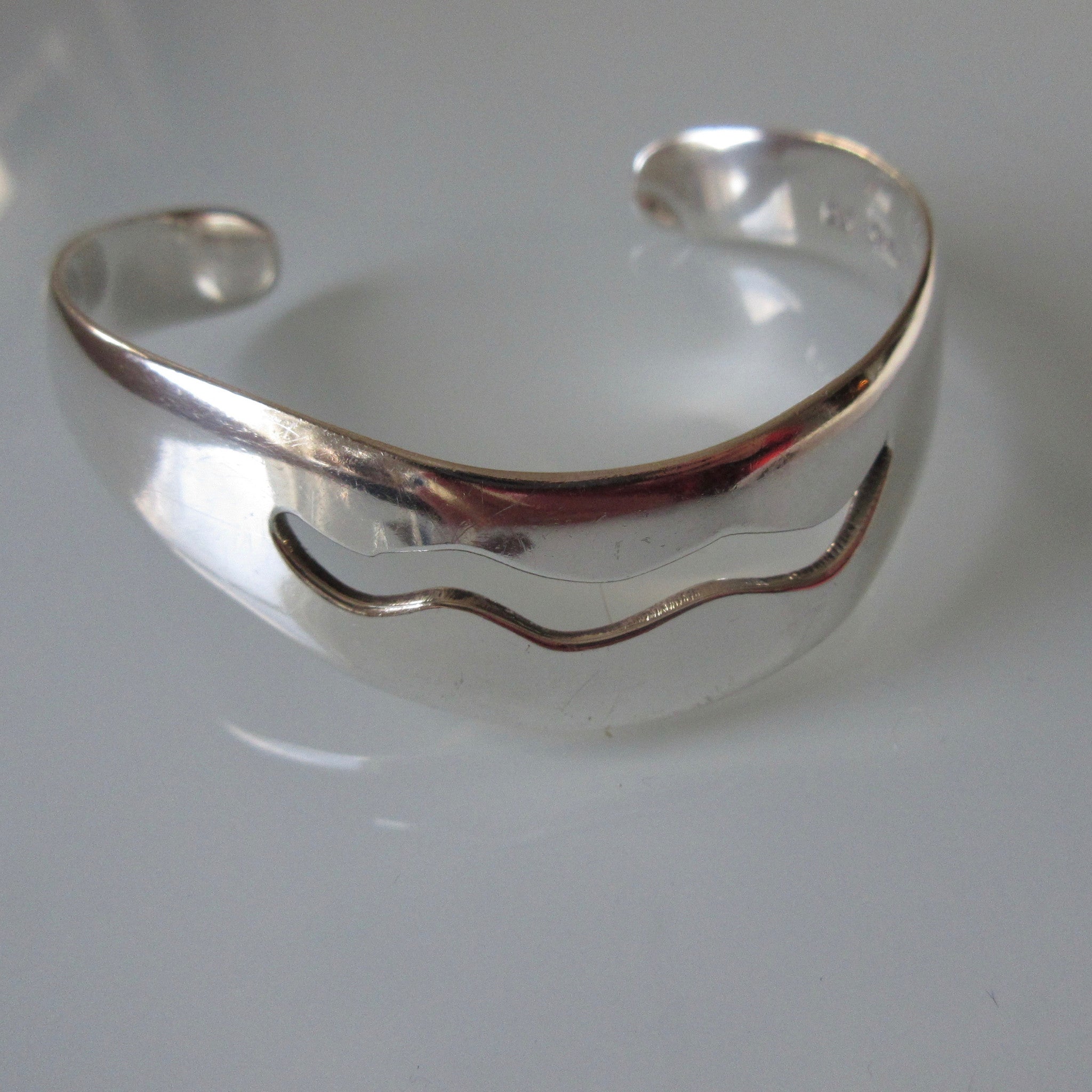Sterling Silver Curved Cuff