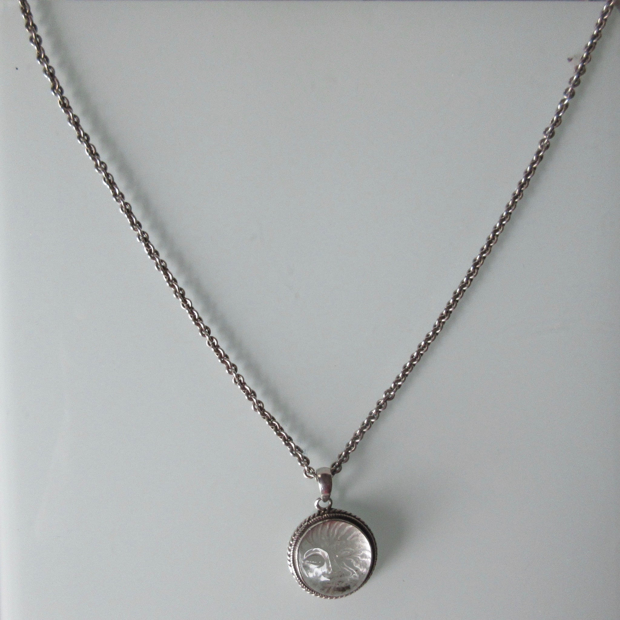 Solid Gold La Luna Moonface Charm Necklace With Ethical Diamond Eye –  Isabella Day