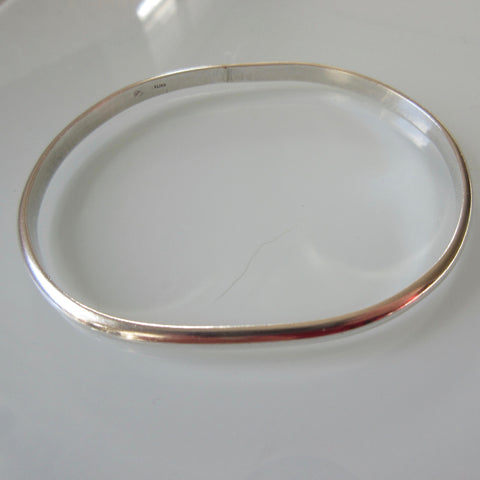 Sterling Silver Oval Bangle