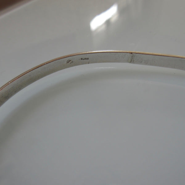 Sterling Silver Oval Bangle