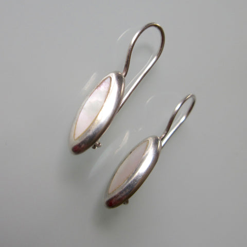 Tear Drop Mother of Pearl & Sterling Silver Earrings